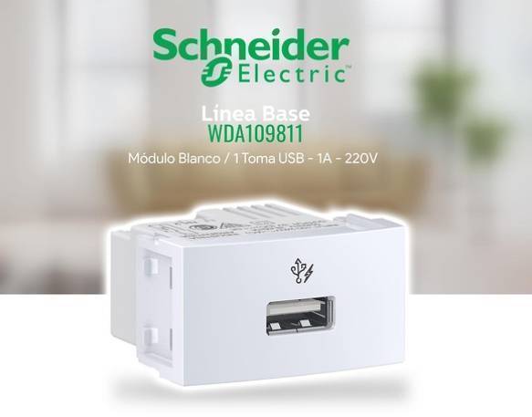 Módulo USB de Schneider Electric - Línea base - Materiales, Eléctricos, Electricidad, Tableros, Rosario