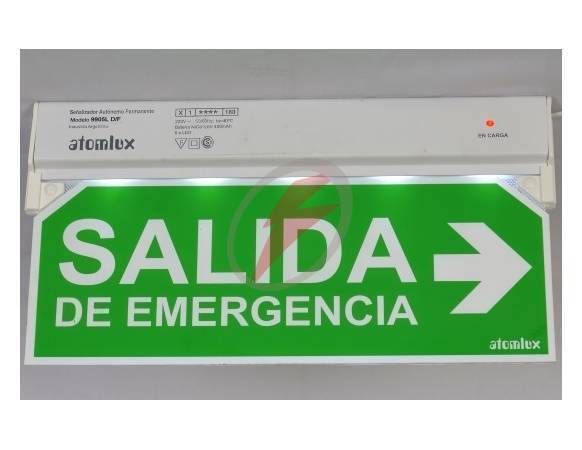 SEÑALIZADOR COMPACTO A LED "SALIDA DE EMERGENCIA" DOBLE FAZ - Materiales, Eléctricos, Electricidad, Tableros, Rosario